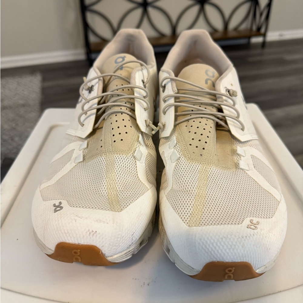 On Running Men's Cream and Tan Athletic Shoes
